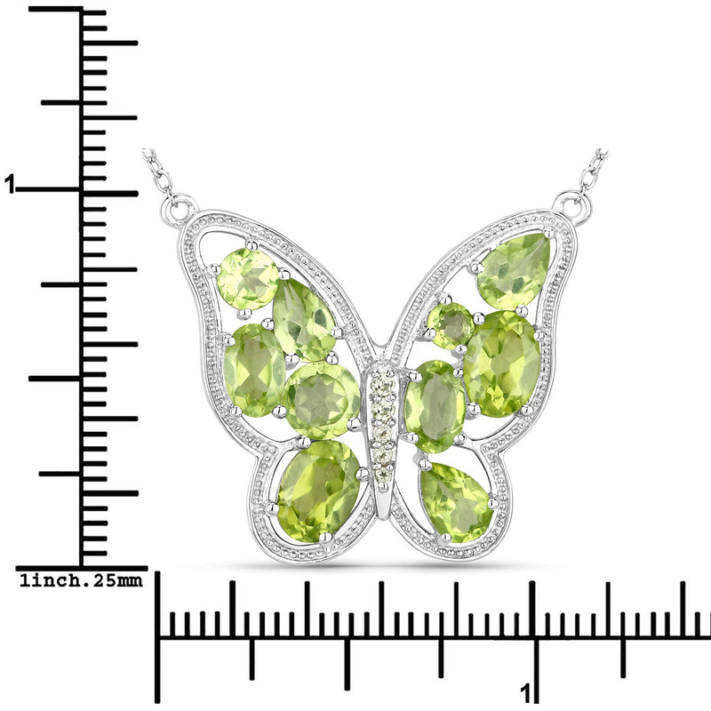 Bids.com 4.65 Carat Genuine Peridot .925 Sterling Silver Necklace Necklaces