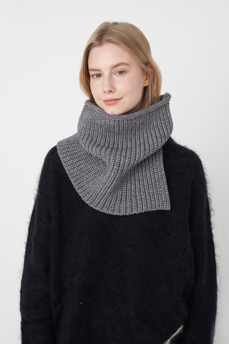 Slit Pullover Knit Scarf