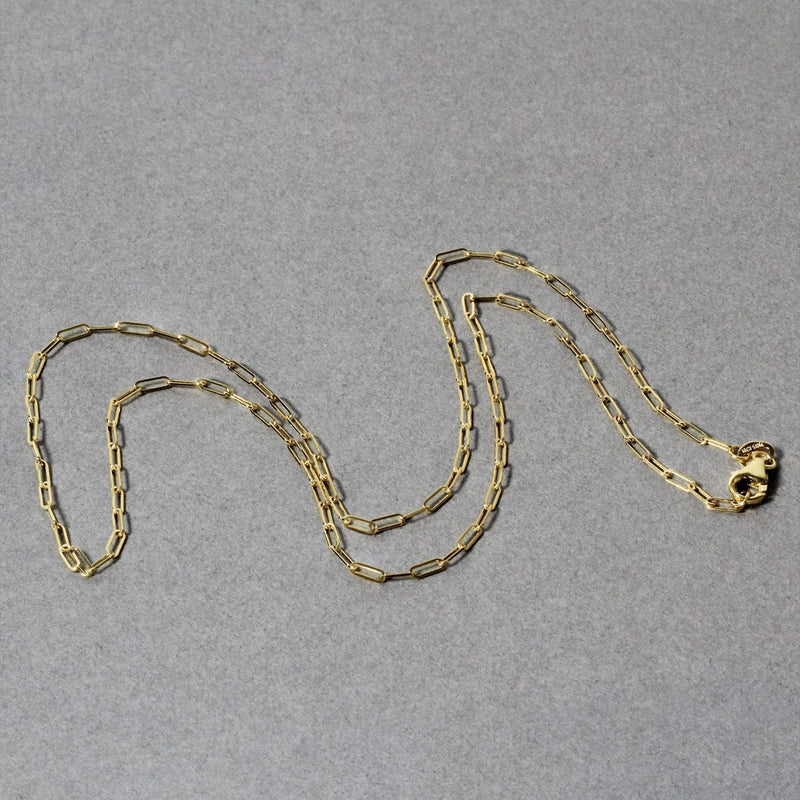 Bids.com 18K Yellow Gold Fine Paperclip Chain (1.50 mm) Necklaces