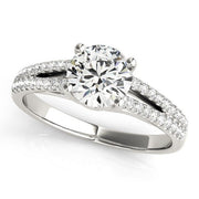 Bids.com 14k White Gold Split Shank Round Diamond Engagement Ring (1 1/8 cttw) Rings