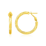 Bids.com 14k Yellow Gold Petite Twisted Round Hoop Earrings Earrings