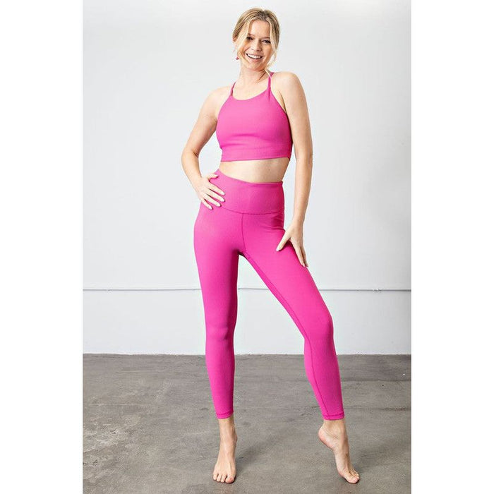 Nylon Rib Yoga Leggings