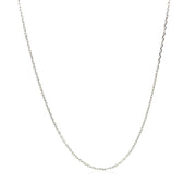Bids.com 18k White Gold Diamond Cut Cable Link Chain (0.75 mm) Necklaces
