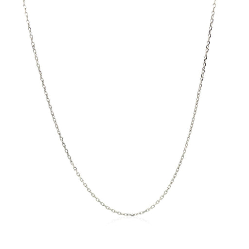 Bids.com 10k White Diamond Cut Cable Link Chain (0.87 mm) Necklaces