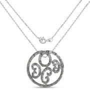 Bids.com 0.22 Carat Genuine Green Diamond .925 Sterling Silver Pendant Pendants
