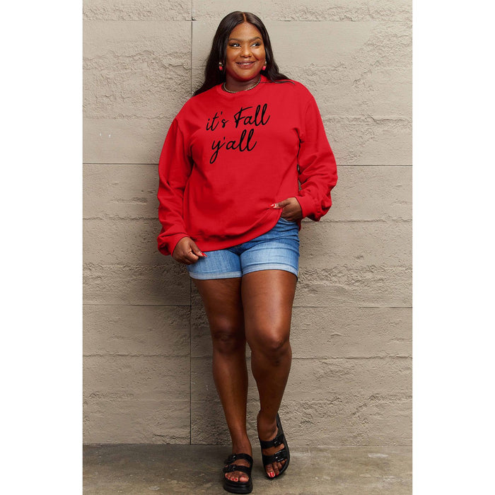 Simply Love IT'S FALL Y'ALL Graphic Sweatshirt