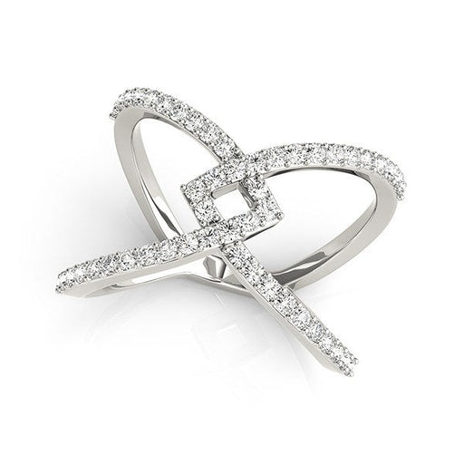 Bids.com 14k White Gold Fancy Entwined Design Diamond Ring (1/2 cttw) Rings
