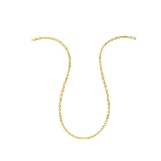 Bids.com 14k Yellow Gold Braided Herringbone Chain (3.20 mm) Necklaces