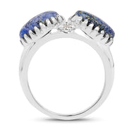 Bids.com 2.28 Carat Genuine Lapis Lazuli .925 Sterling Silver Ring Rings