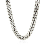 Bids.com Sterling Silver Rhodium Plated Miami Cuban Chain 9.8mm Necklaces