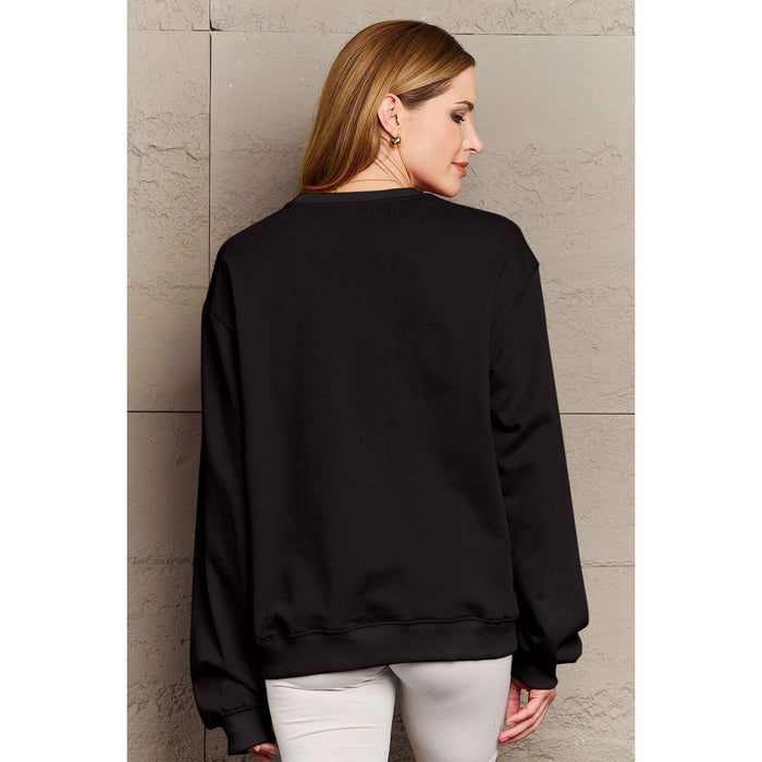 Simply Love EAT DRINK & BE THANKFUL Round Neck Sweatshirt