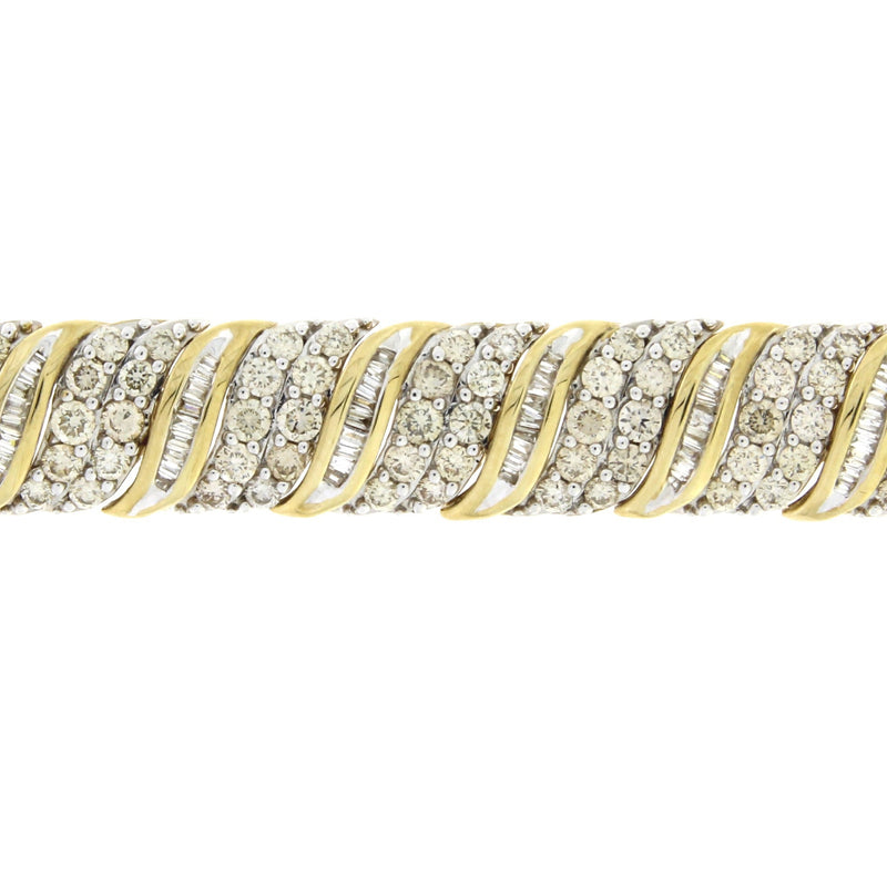 Bids.com 10.00ct Diamond Tennis Bracelet 10KT Yellow Gold Bracelets