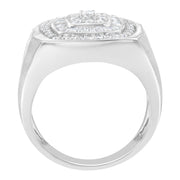 Bids.com 14K White Gold Men's 1 CTTW Diamond Band Ring Rings