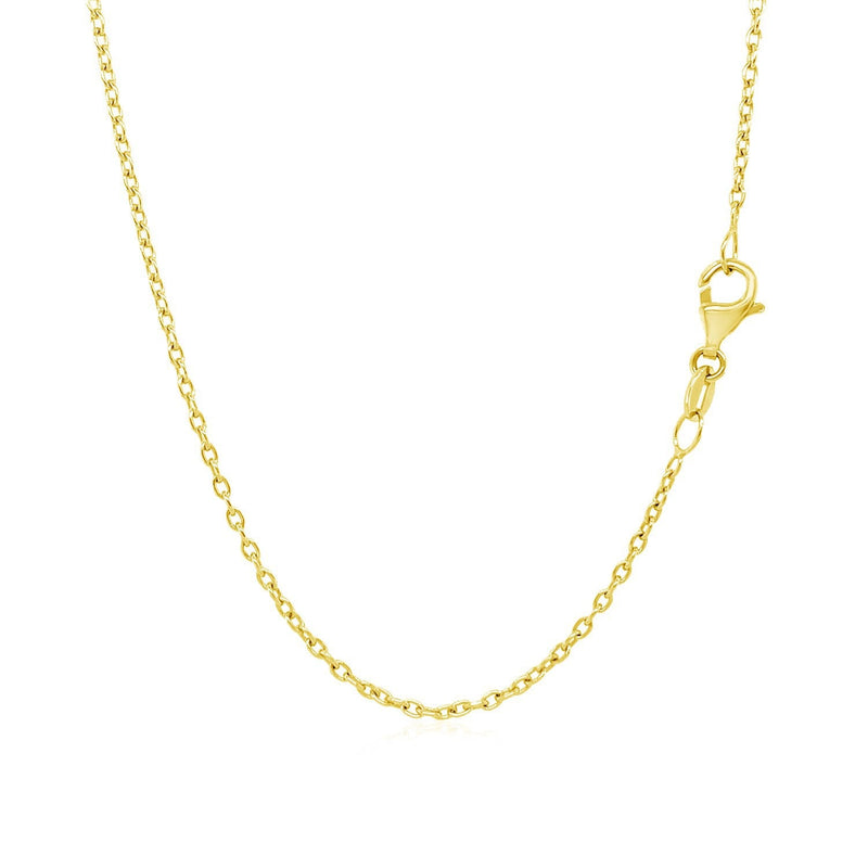 Bids.com 14k Yellow Gold Round Cable Link Chain 1.5mm Necklaces