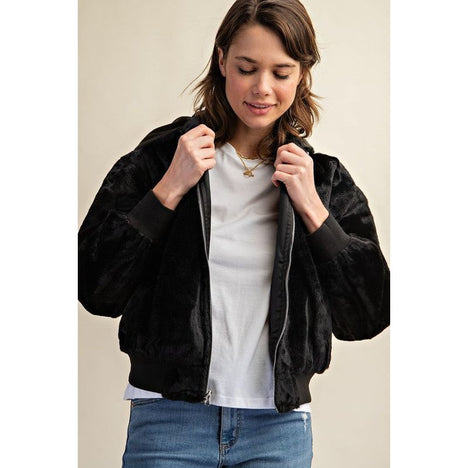 REVERSIBLE ALL WEATHER FUR LINED BOMBER JACKET