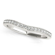 Bids.com 14k White Gold Channel Curved Diamond Wedding Band (1/4 cttw) Rings