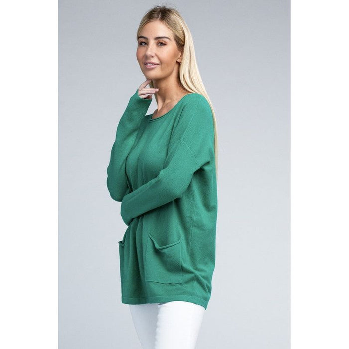 Viscose Front Pockets Sweater