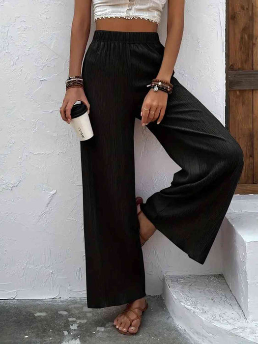 Full Size High Waist Wide Leg Pants by VYSN