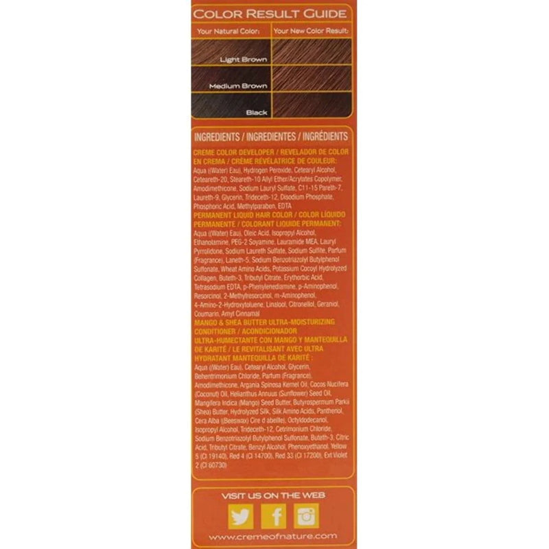Mill's Beauty Supply Crème of Nature Moisture- Rich Hair Color C20 Lt Golden Brown Hair Color