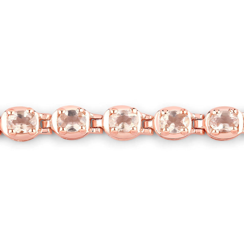 Bids.com 1.35 Carat Genuine Morganite .925 Sterling Silver Bracelet Bracelets
