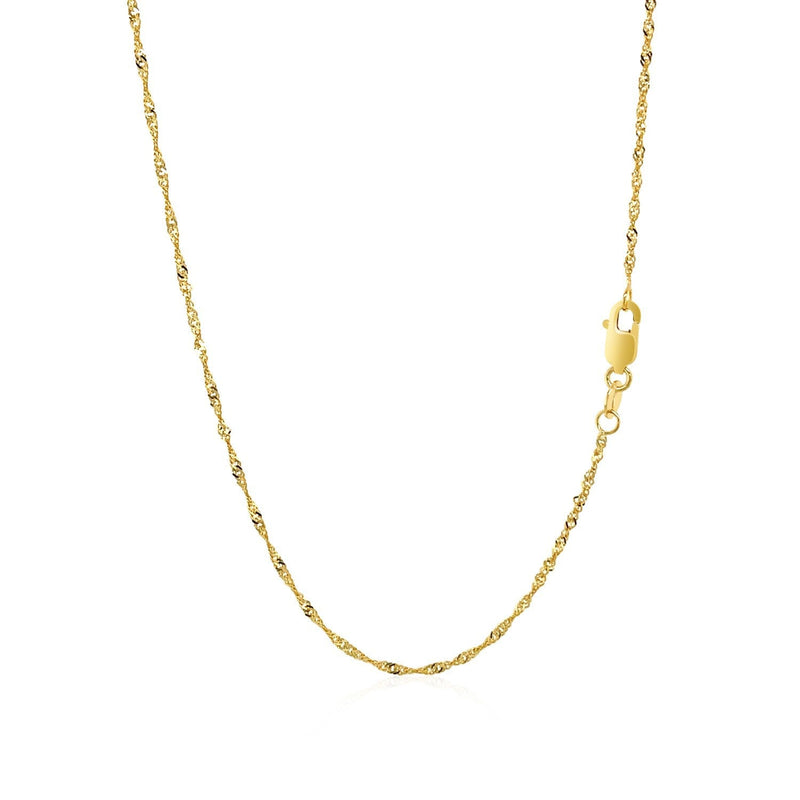 Bids.com 14k Yellow Gold Singapore Chain 1.5mm Necklaces