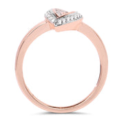 Bids.com 0.29 Carat Genuine White Diamond 14K Rose Gold Ring (E-F Color, SI1-SI2 Clarity) Rings