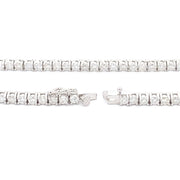Bids.com 6.85ct Moissanite Tennis Necklace Sterling Silver Pendants
