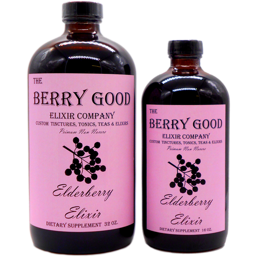 the berry good elixir company - Elderberry Elixir with Eastern White Pine 16oz - 32oz. 