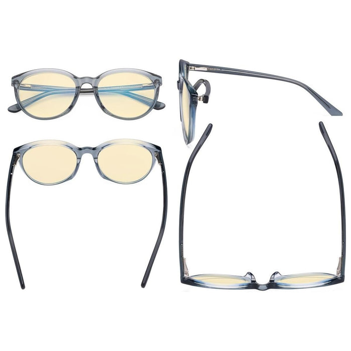 Eyekeeper.Com - Elegant Oval Blue Light Blocking Eyeglassess Bc1904-Bb60