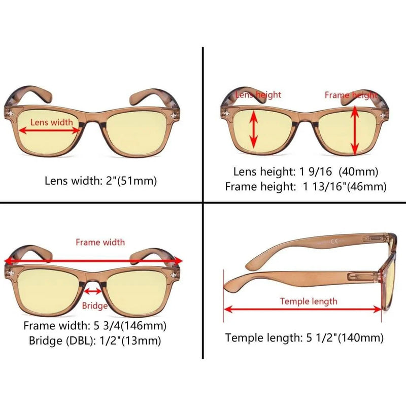 eyekeeper.com Elegant Square Blue Light Blocking Eyeglasses TMS027 Eyeglasses