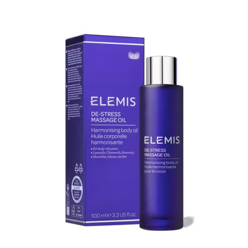 Nava Beauty Elemis De-Stress Massage Oil 100 ml Black