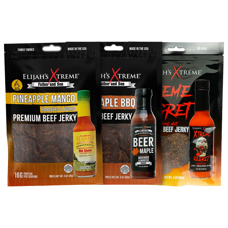 Elijah's Xtreme Beef Jerky Trio Pack Beef Jerky