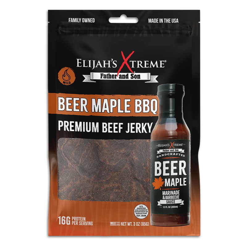 Elijah's Xtreme Beer Maple BBQ Beef Jerky Beef Jerky