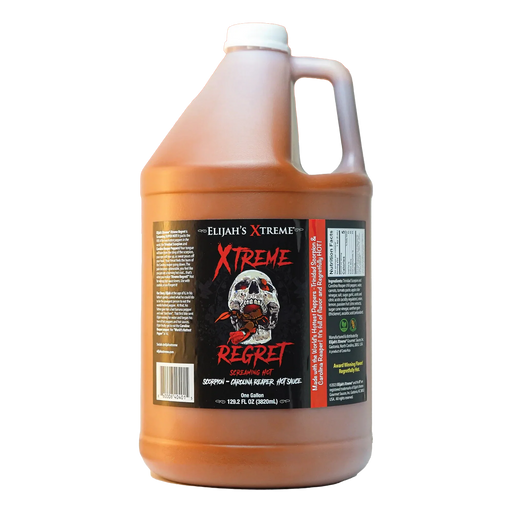 Elijah's Xtreme Xtreme Regret Hot Sauce Gallon (128oz) Hot Sauce Black