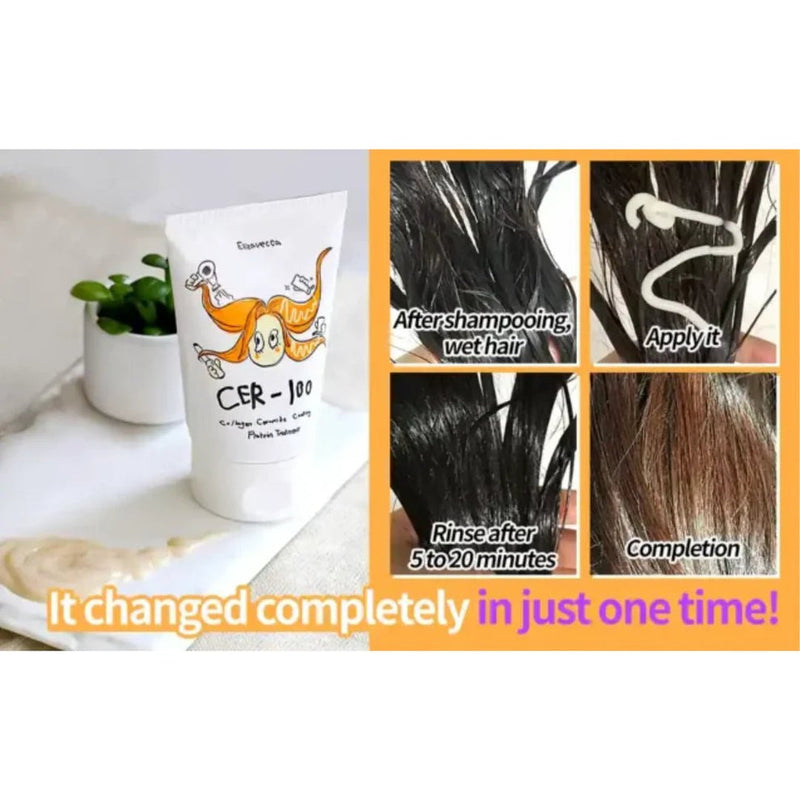 AsiaBeautyMall Elizavecca CER-100 Collagen Ceramide Coating Protein Treatment Hair Treatment