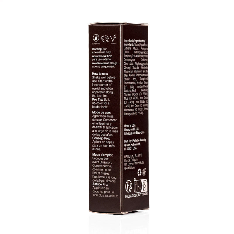 Palladio LIQUID EYELINER Eyeliner Dark Slate Gray Black ELLS260,Black Brown ELLS261,Lavender ELLS262,Bronze ELLS265,Midnight ELLS270,Emerald Isle ELLS271,Black Shimmer ELLS274,Aquamarine ELLS275