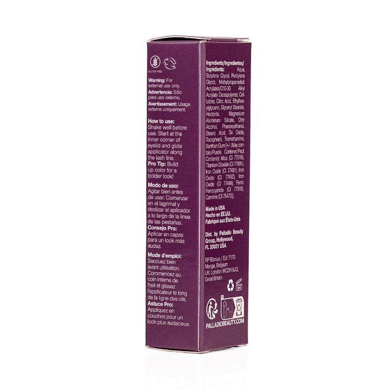 Palladio LIQUID EYELINER Eyeliner Dim Gray Black ELLS260,Black Brown ELLS261,Lavender ELLS262,Bronze ELLS265,Midnight ELLS270,Emerald Isle ELLS271,Black Shimmer ELLS274,Aquamarine ELLS275