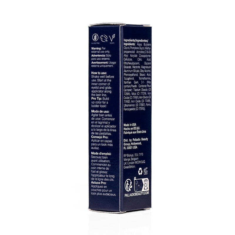 Palladio LIQUID EYELINER Eyeliner Dark Slate Gray Black ELLS260,Black Brown ELLS261,Lavender ELLS262,Bronze ELLS265,Midnight ELLS270,Emerald Isle ELLS271,Black Shimmer ELLS274,Aquamarine ELLS275