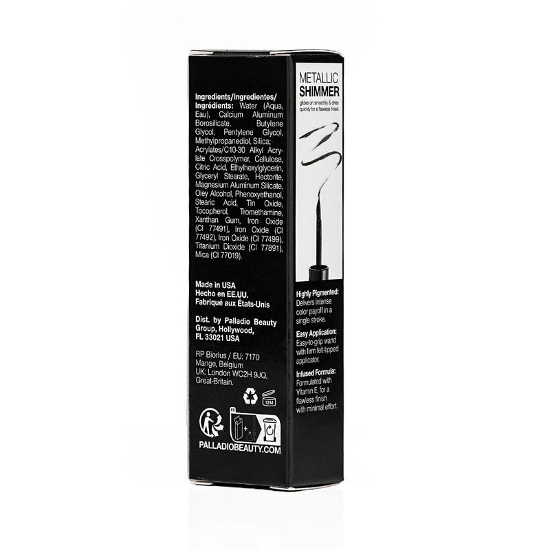 Palladio LIQUID EYELINER Eyeliner Black Black ELLS260,Black Brown ELLS261,Lavender ELLS262,Bronze ELLS265,Midnight ELLS270,Emerald Isle ELLS271,Black Shimmer ELLS274,Aquamarine ELLS275