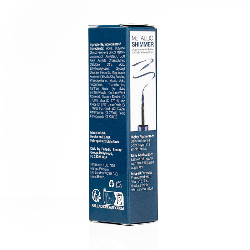 Palladio LIQUID EYELINER Eyeliner Dark Slate Blue Black ELLS260,Black Brown ELLS261,Lavender ELLS262,Bronze ELLS265,Midnight ELLS270,Emerald Isle ELLS271,Black Shimmer ELLS274,Aquamarine ELLS275
