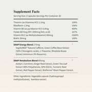 Snap Supplements Energy & Metabolism - Buy 2 Get 1 Free
