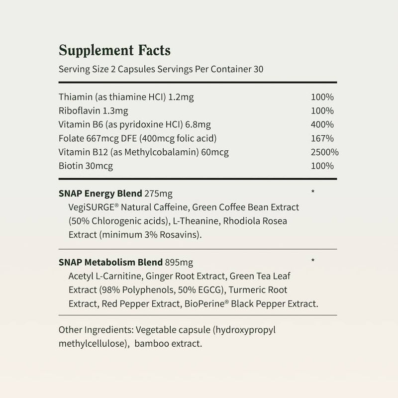 Snap Supplements Energy & Metabolism
