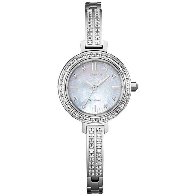 Bids.com Citizen Women's Silhouette Crystal Watches White Smoke Default Title