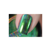 UberChic Beauty Chameleon Holographic Nail Powder: Emerald Isle Powder