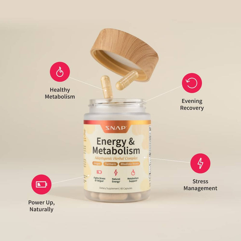 Snap Supplements Energy & Metabolism Light Gray