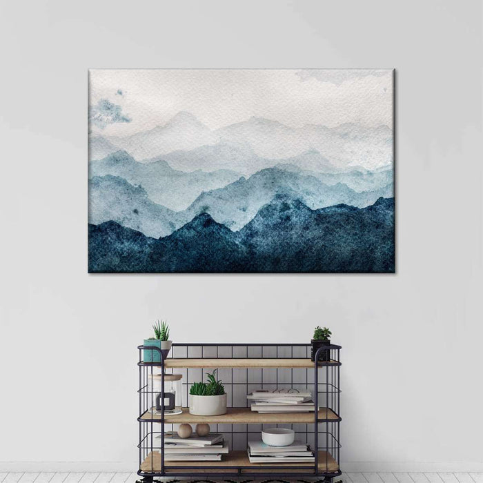 Japanese Mountain Landscape Abstract Wall Art