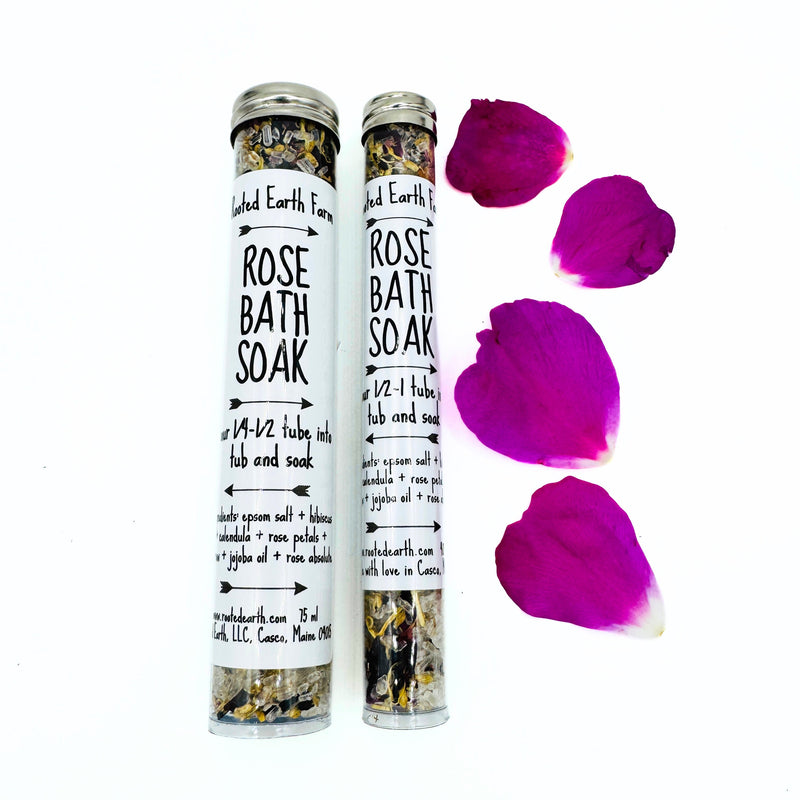 Rooted Earth Farm + Apothecary Rose Bath Soak Bath Teas + Soaks