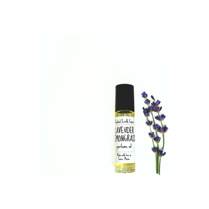 Rooted Earth Farm + Apothecary Lavender Lemongrass Perfume Oil Natural Perfumes