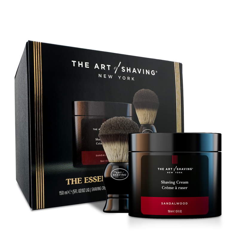 Nava Beauty The Art of Shaving Sandalwood Essential Starter Set - 2 Elements Black