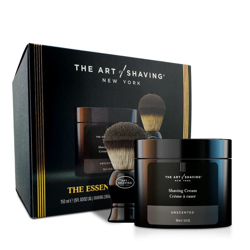 Nava Beauty The Art of Shaving Unscented Essential Starter Set - 2 Elements Black